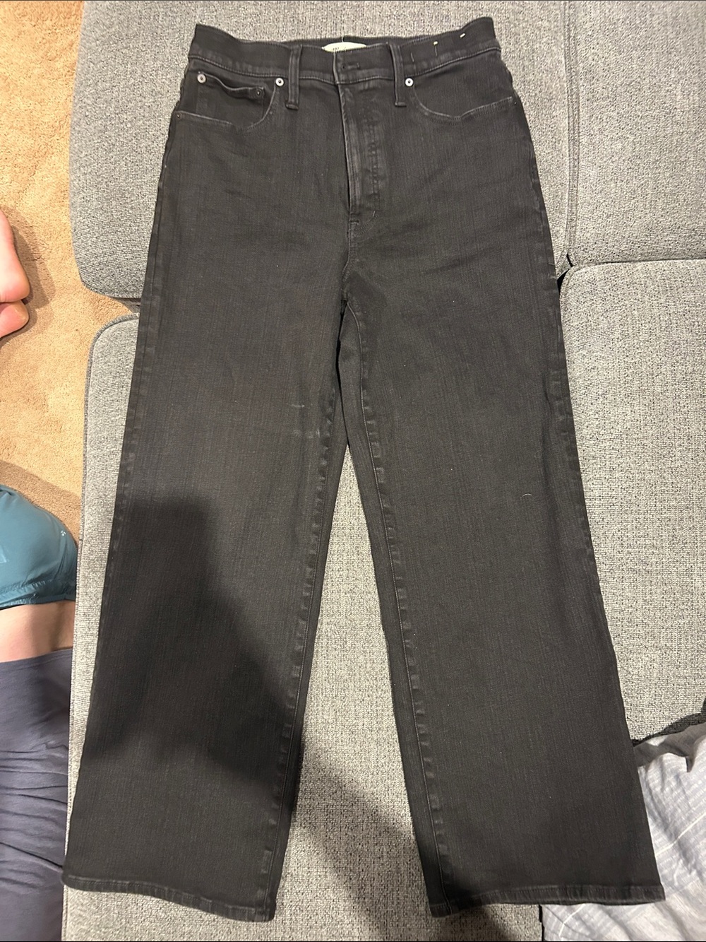 Madewell Women's High-Rise Black Wide-Leg Jeans